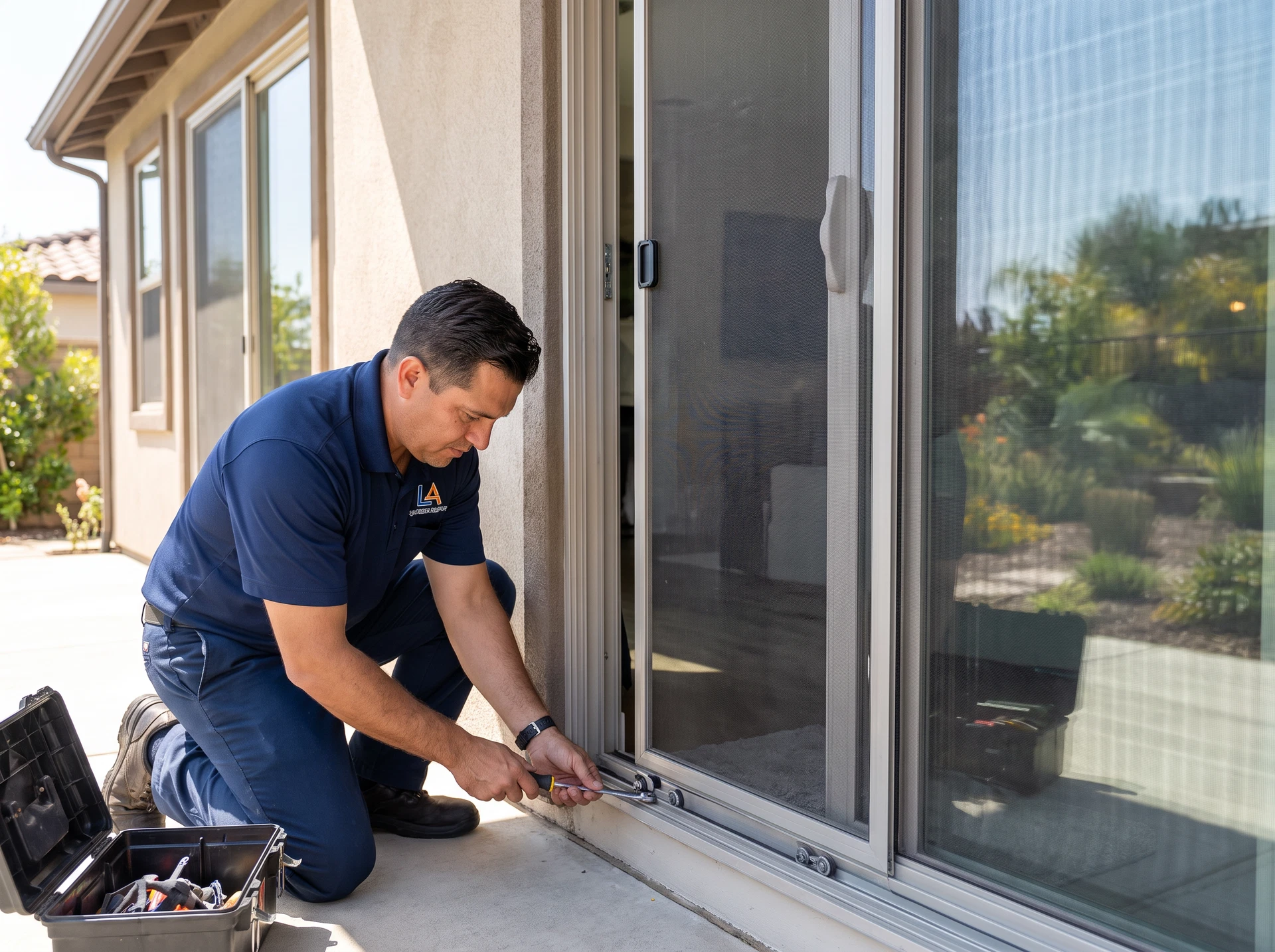 Sliding Screen Door Repair. example